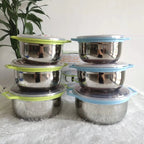 3-Piece Stainless Steel Mixing & Storage Bowl Set with Airtight Lids - My Store