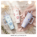 SITARAYURI 1000ml 3D Ocean Shell Pearl Straw Tumbler – Insulated Stainless Steel Cup