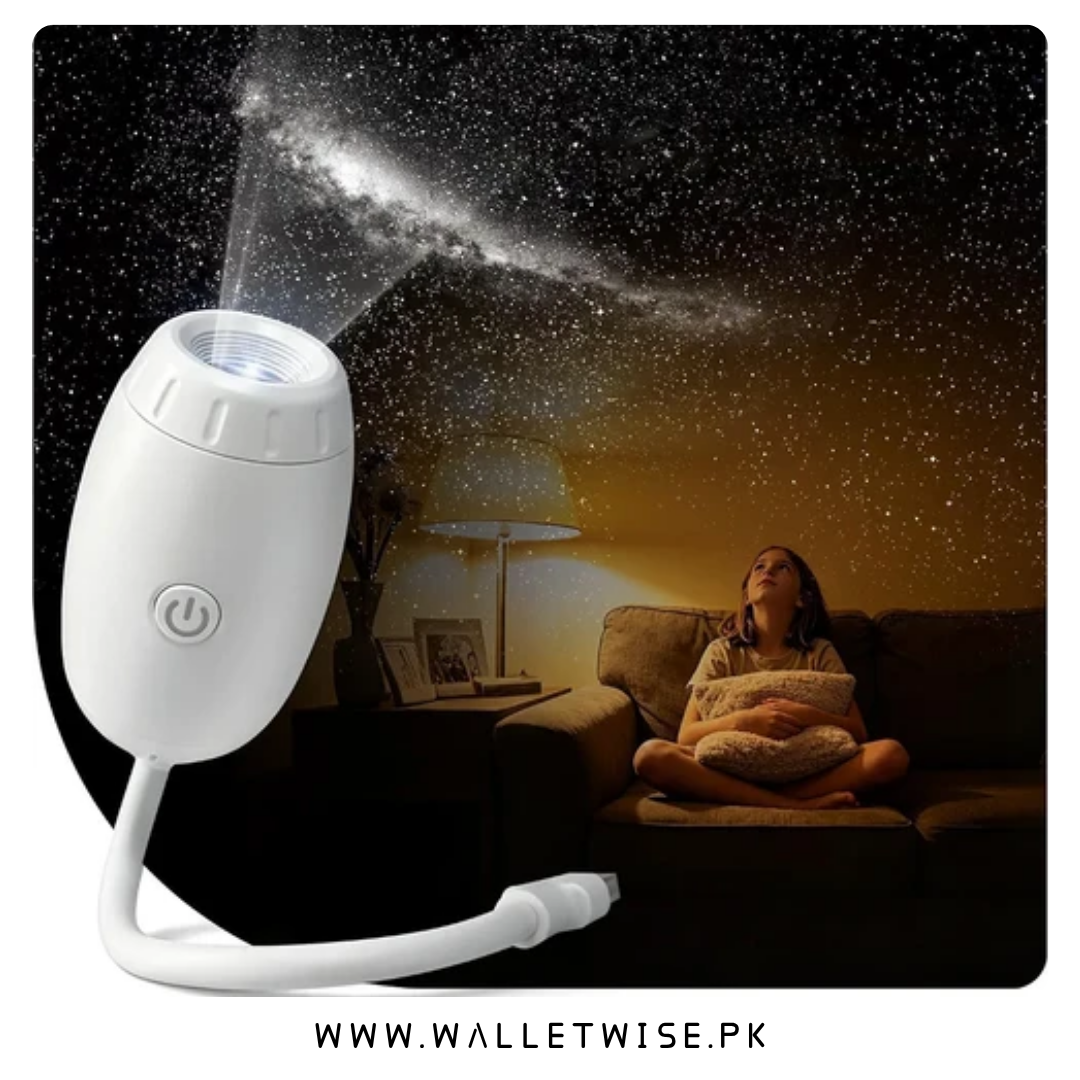 USB Car Starry Sky Galaxy Projector Light – 360° Flexible LED Ambient Interior Light