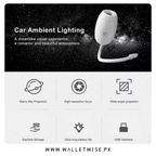 USB Car Starry Sky Galaxy Projector Light – 360° Flexible LED Ambient Interior Light